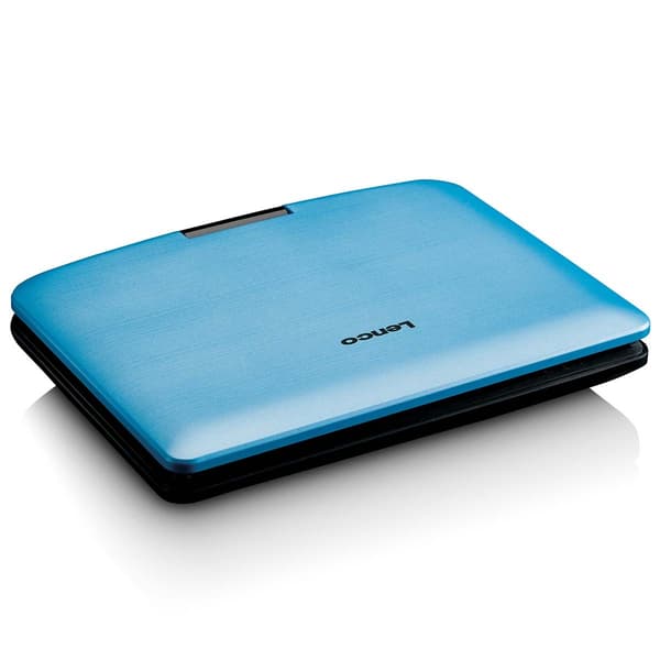 Portable 9\" DVD Player with USB Headphones and Mounting Bracket Blue/Black Svart, Blå 9