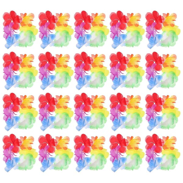 Fargerike hawaiiske håndleddsstropper, elastiske håndringer for strandfester, kostymearrangementer, reisefotografering og luau-tilbehør Multi 9.00X6.00X5.00CM