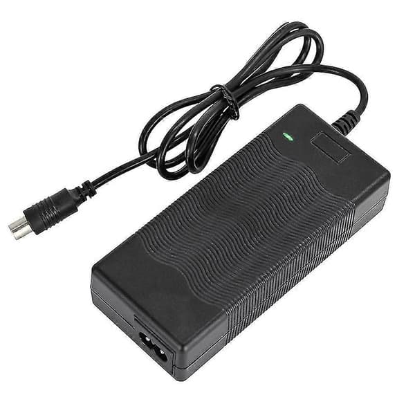 42V 1.5-2A Elektrisk Sparkesykkel Lader Litium Batterilader for Elektrisk (EU-plugg) Black