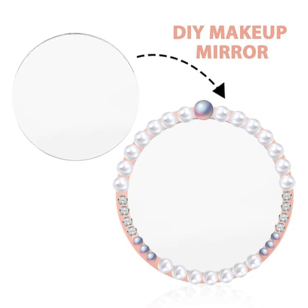 [13]10 stk. Små spejlplader Runde makeupspejle DIY makeup håndværksartikler