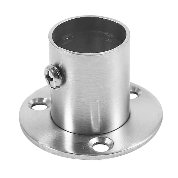 8x Garderobstångsändstöd, 22mm rör, hål för upphängning