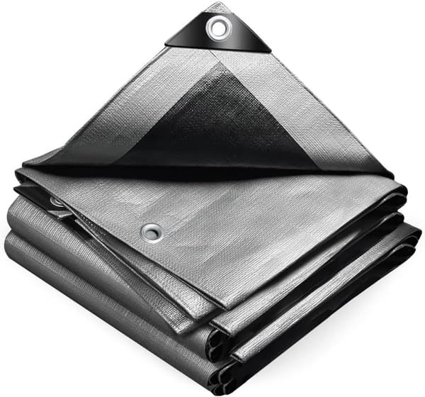 240g/m² polyeten skyddsöverdrag 3x4m – vattentätt, aluminiumöljetter, för trädgårdspool