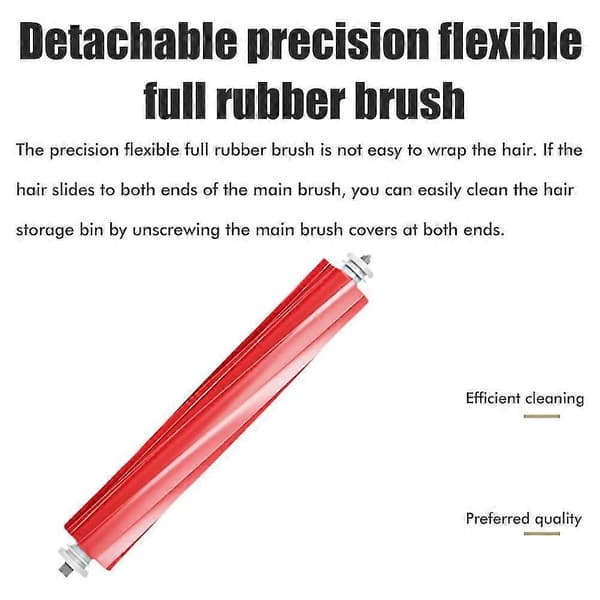 1* Silicone Roller Brush Main Brush Replacement Compatible Roborock S7 Roborock S7+ S7 Maxv Ultra Compatible Roborock T7s Plus Vacuum Cleaner