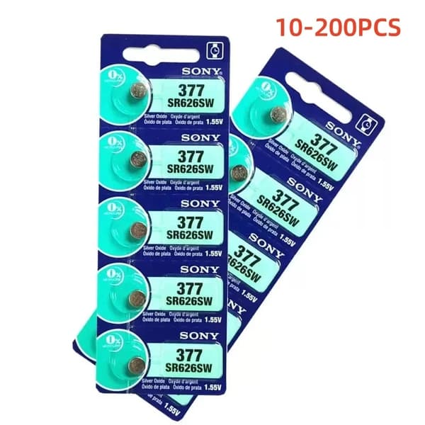 Original for SONY 377 SR626SW High Capacity Silver Oxide 1.55V Button Cell Batteries for Watch (SO)10PCS 377
