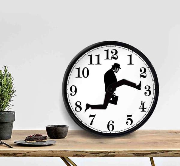 Inspired Sloth Wall Clock Creative Silent Mute Clock Wall Art For Home Living Room(black)