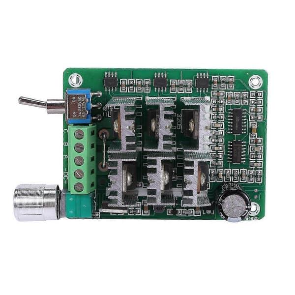 BLDC Trefase Sensorløs Børsteløs Motor Hastighetskontroller Viftedrift DC 5-36V silver green