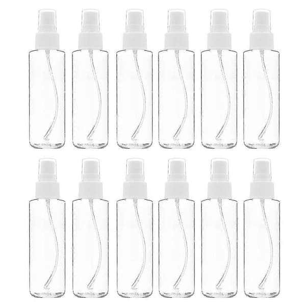 12-pack Sprayflaskor med Fin Dimma, 120 ml (4 oz) med Pumpspraylock, Återanvändbara och Påfyllningsbara