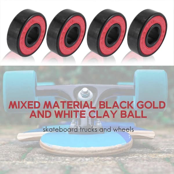 8 st Keramiska Kullager Hög Hastighet Slitstarka för Skate Skateboard Hjul