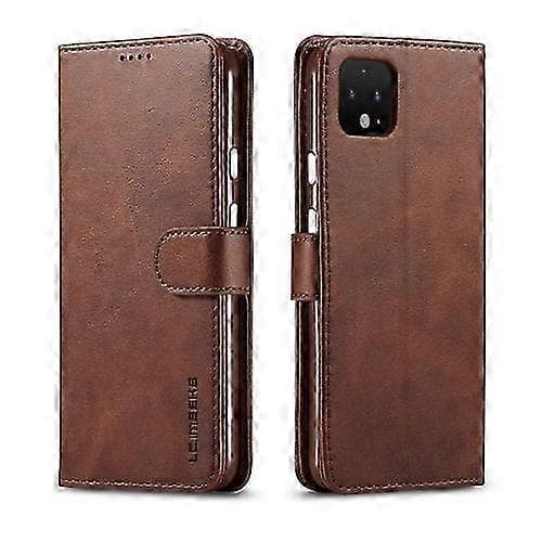LC.IMEEKE til Google Pixel 4 / 4XL Kalvetekstur Horisontal Flip Læder... Brown