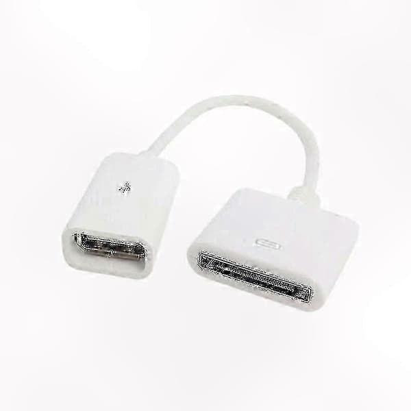Sort 10 cm USB 2.0 opladnings- og datakabel med 30-bens hunstik til universel docking