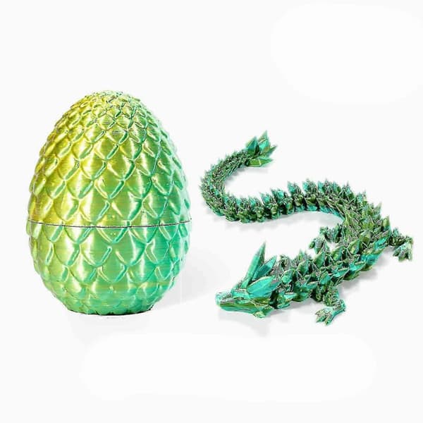 3D-printet artikuleret drage med drageæg 3D-printet drage krystaldrage 4