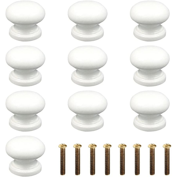 10 treknotter, naturlige, runde, soppformede