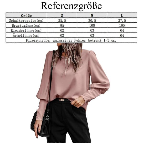 Damebluser, elegant skjortebluse, chiffonbluse, forretningstopp