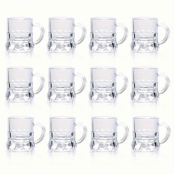 Mini 12-pack Shotglas och Ölsejdel Set för Whiskeyprovning