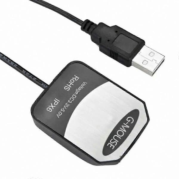 GPS-navigationsmodul med indbygget antenne og USB-interface til præcis positionering og sporing Black  Silver