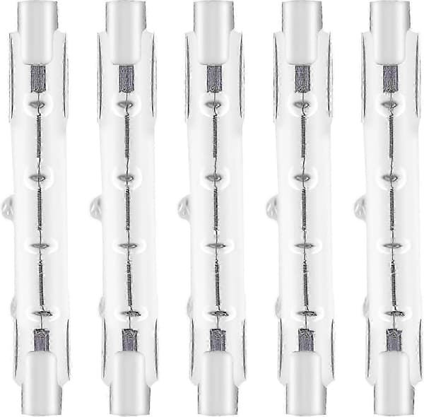 5-pak 8X 78mm R7s dobbeltendet halogenpære, 120W dæmpbar lineær projektør