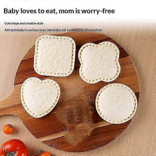 Sandwichkutter og forseglerverktøy, form i rustfritt stål, for barnas lunsjbrødskiver, trygt DIY-baketilbehør square