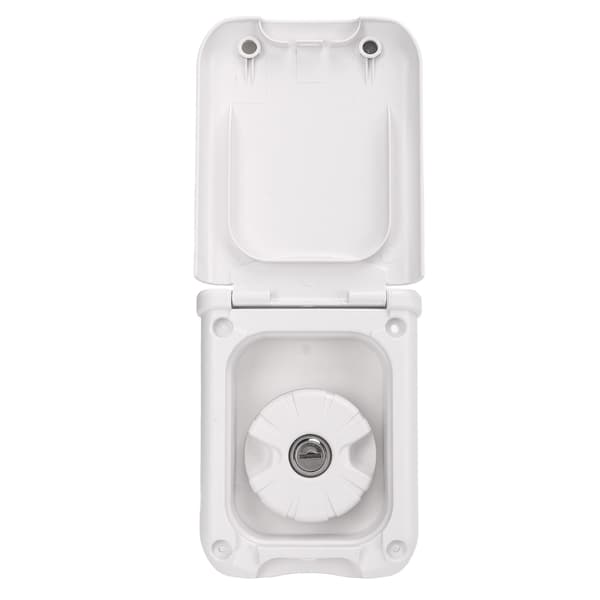 RV Gravity Fresh Water Fill Hatch Inlet with Keys Square White for RVs Caravans Trailers Yachts