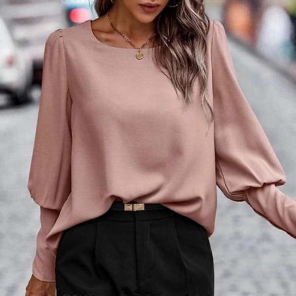 Damebluser, elegant skjortebluse, chiffonbluse, forretningstopp