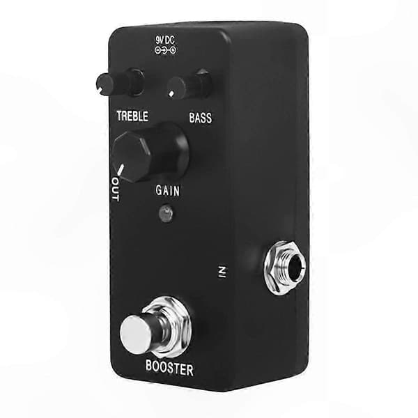 High Gain Boost Gitarrpedal med Ren Booster-funktionalitet för Förbättrad Prestanda Black