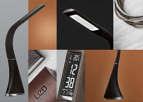 LED bordlampe, gennemtænkt bordlampe, dæmpbar studiebordlampe.