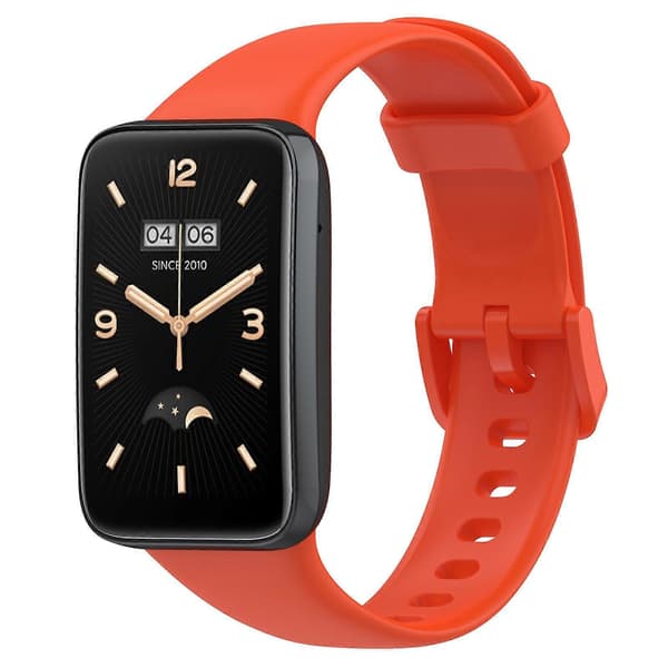 Ensfarvet silikone urrem til Xiaomi Mi Band 7 Pro Orange