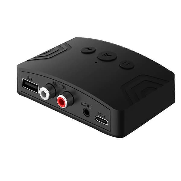 [13]Bluetooth 5.3 lydmottaker sender 3,5 mm AUX RCA USB stereomusikk trådløs lydadapter for