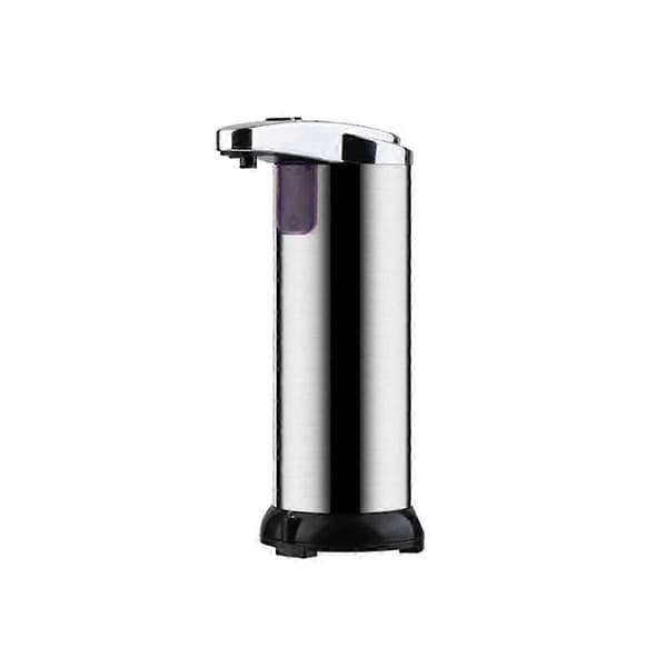 Berøringsfri automatisk sæbedispenser med vandtæt base, 250 ml til køkken og badeværelse silver