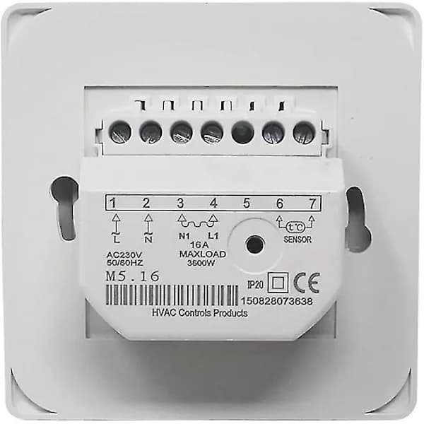[13R] Manual Electric Underfloor Heating Thermostat with AC 220v 16a Probe, Mechanical Underfloor Heating Thermostat Controller [Energy Class A+++]