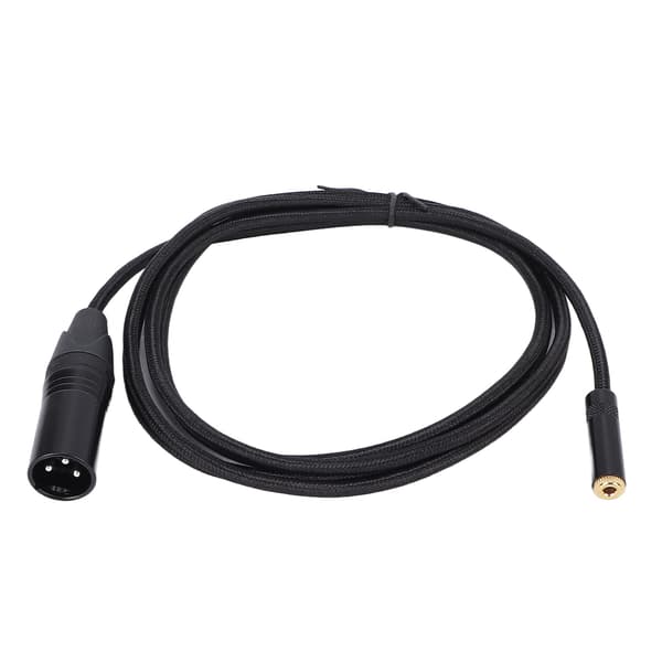 3,5 mm til 3-pin XLR forgyldt adapterkabel 2 m 6,6 ft til forstærker mixer tablet
