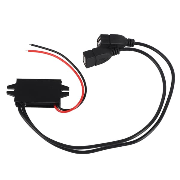 12V til 5V 3A DC Konverter Dobbel USB Bil Strømregulator Spenning Nedtrapping