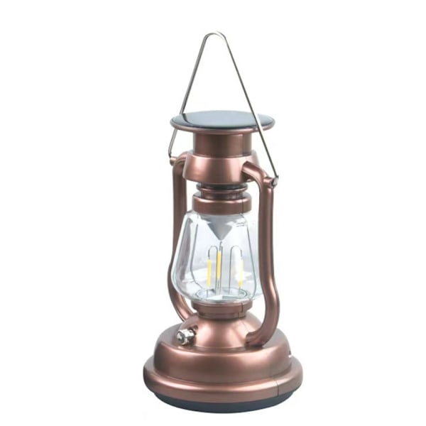 Campingljus, handvev nödcampingljus, utomhussolljus (16 LED-solljus ~ bronsvitt ljus)