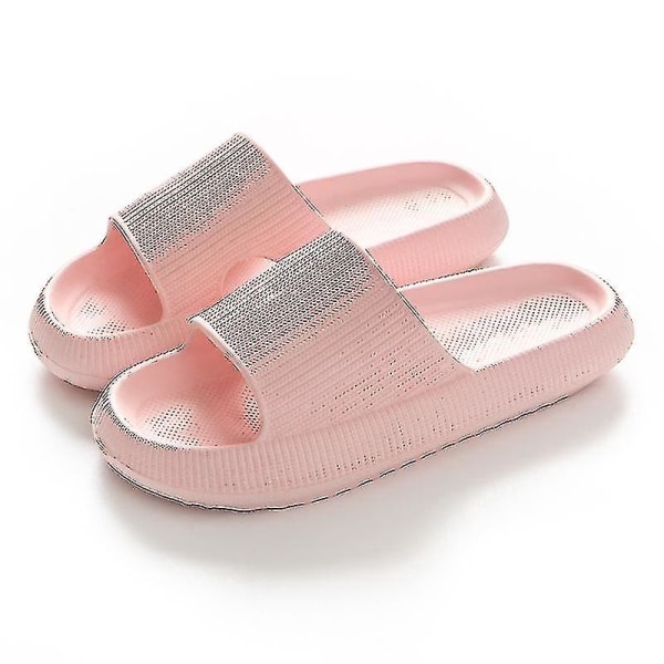 Enfärgad sommar Bekväma herr- och damtofflor pink 36-37