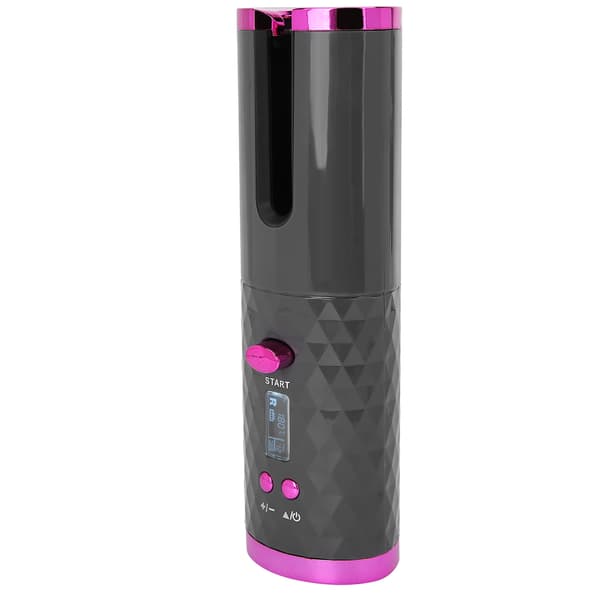 Cordless Automatic Curling Iron USB Rechargeable Hair Curler Gray