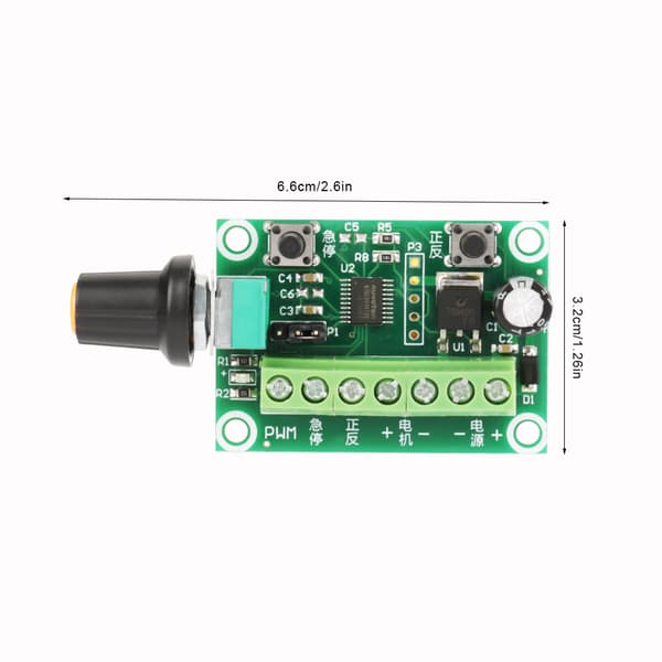 DC børsteløs motorhastighetskontroller PWM regulatorbryter 6V til 30V