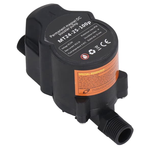 Automatisk vatten tryck dusch booster pump 24VDC 100-240V EU-kontakt väggmonterad recirkulerande