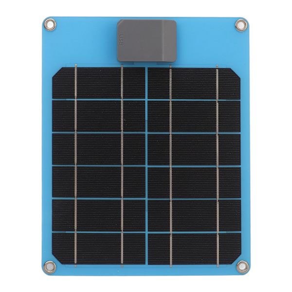 5W 5V Solpanel Monokristallin Kraftgenerator Panel Batteriladdare Kit för Bil Båt Trailer Husvagn Blå