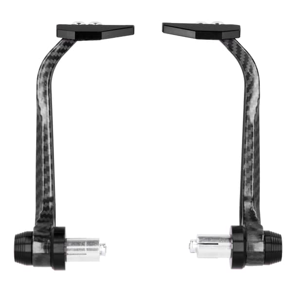 Motorcykelstyreskydd Kolfiberstil Aluminiumlegering Universal 22mm/0.87tum Svart