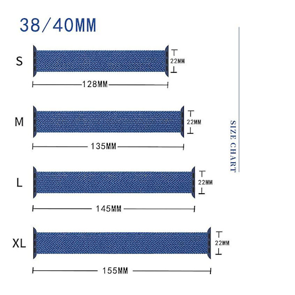 Strop Nylon Stretch Vævet (38/40 mm, Orange-23, M)