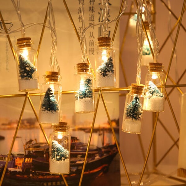LED-önskeflaska Julgranslåda Batteridrivna dekorativa lampor i sovrummet dekorativa lampor, 2m 10 lampor