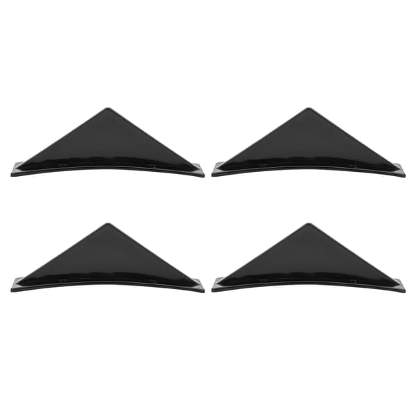 4 STK Kofanger Spoiler Læbe Splitter Diffuser Kit Universal Blank Sort Biltilbehør