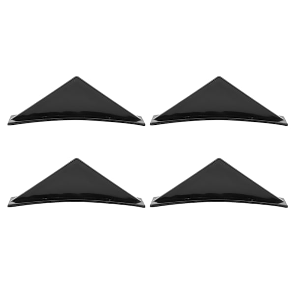 4 stk. støtfanger spoiler leppe splitter diffuser kit universelle blanke svarte biltilbehør