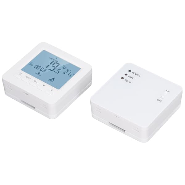 Programmerbar RF Trådløs Smart Termostat Elektrisk Varme Temperaturregulator AC230V Flammehæmmende