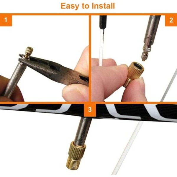 Messing Presta ventiladapter (5 pakke) - Presta til Schrader konvertering til cykler, e-cykler, e-scootere og biler - Pust Yo