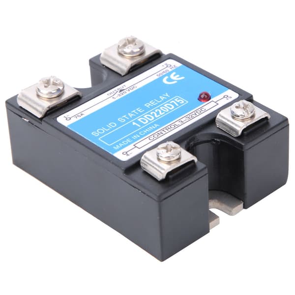 Solid State Relæ DC SSR Input 3-32VDC Load 5-220VDC Kontrol Relæ 75A