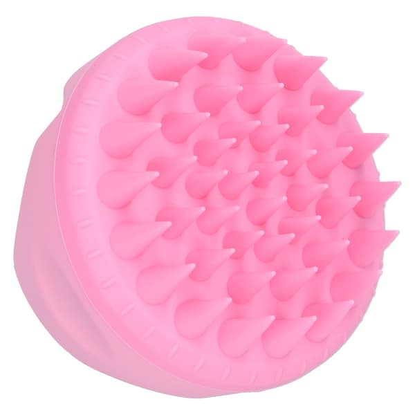 Multifunksjonell hodebunnsmassasje flassrensende sjampobørste rosa