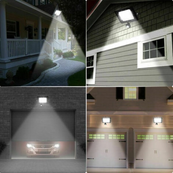 50W rörelsesensor utomhus LED strålkastare, 2-pack IP66 vattentät säkerhetsljus, 6500K vit Forid utomhusspot, S