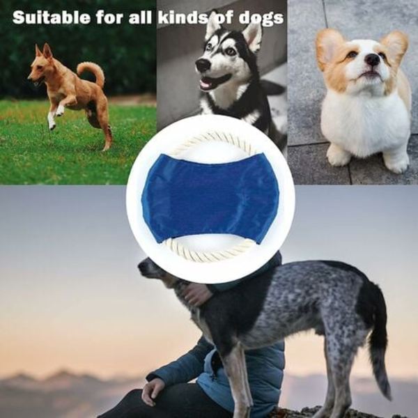 Frisbees för hundar, Disc-hundleksak, interaktiva träningsleksaker utomhus, tuggleksak för medelstora hundar 2 stycken