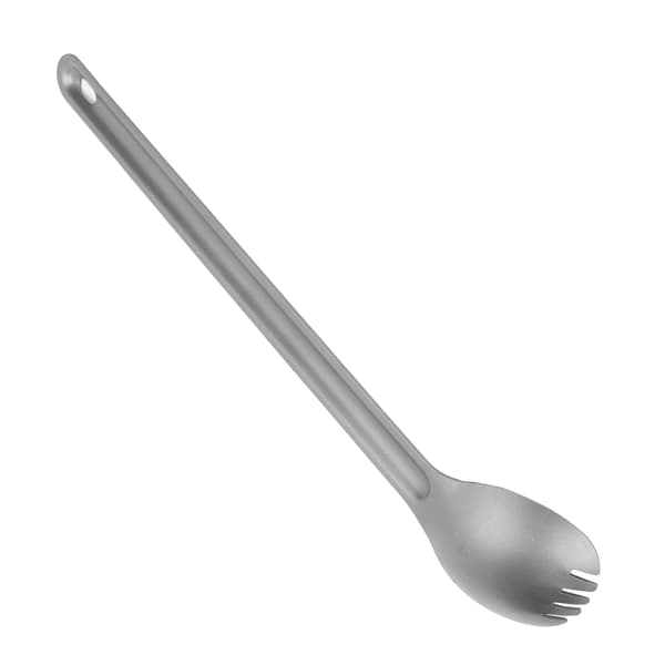 Titanbestickset för camping - Lätt långskaft Spork/sked
