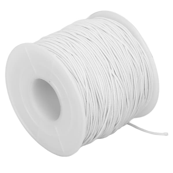 Elastisk Polyestertråd DIY Smykkefremstilling Håndverkstilbehør Hvit 100m